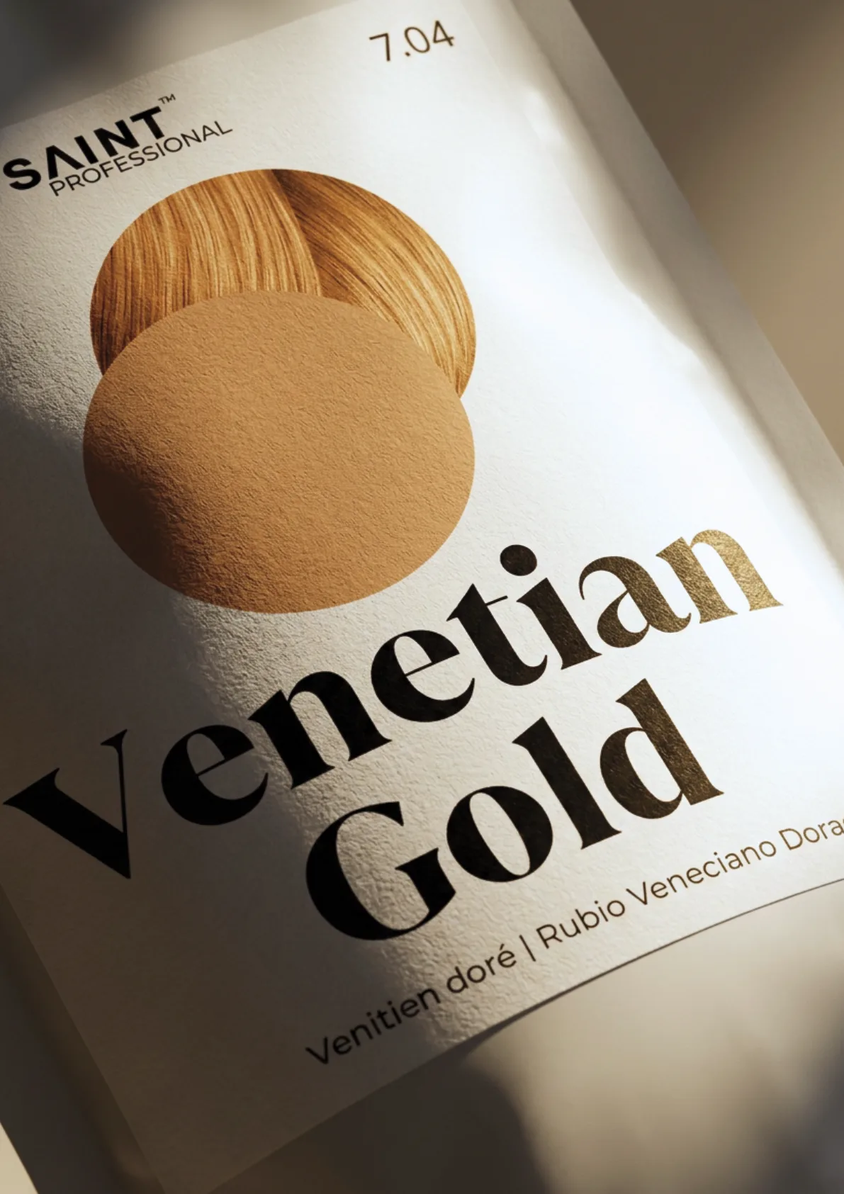 SAINT Venetian Gold botanical color packaging